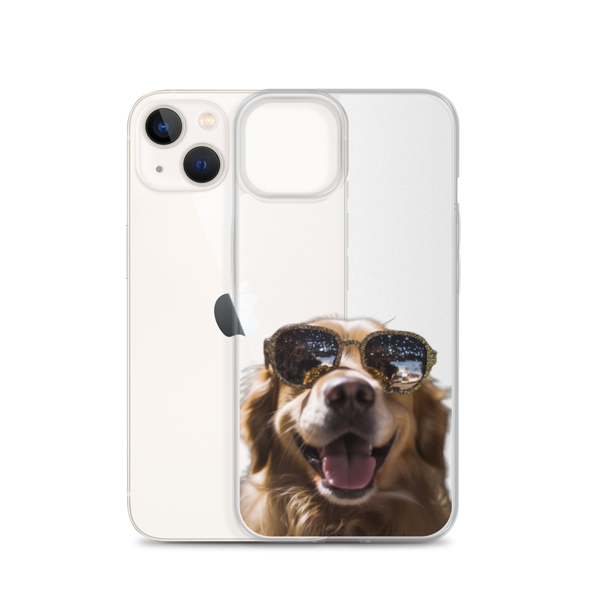 Glasses Dog C Clear Case for iPhone