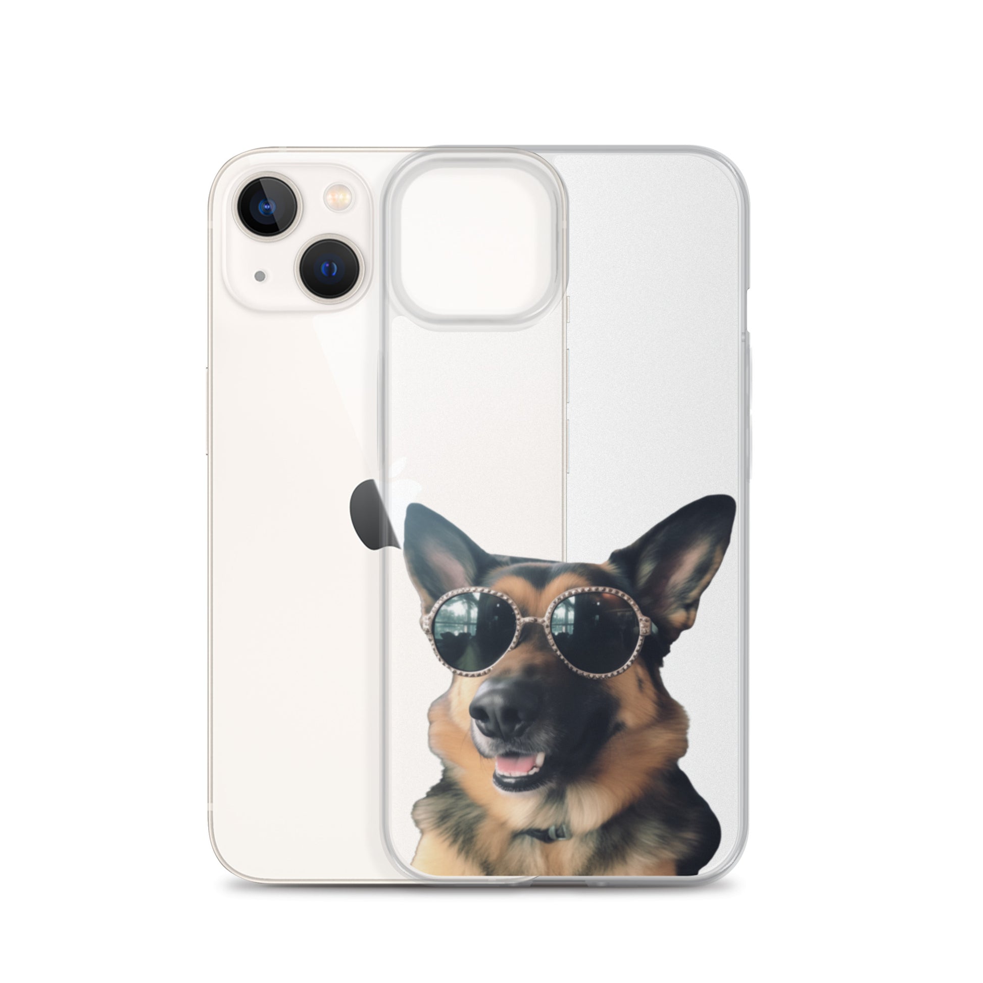 Glasses Dog D Clear Case for iPhone