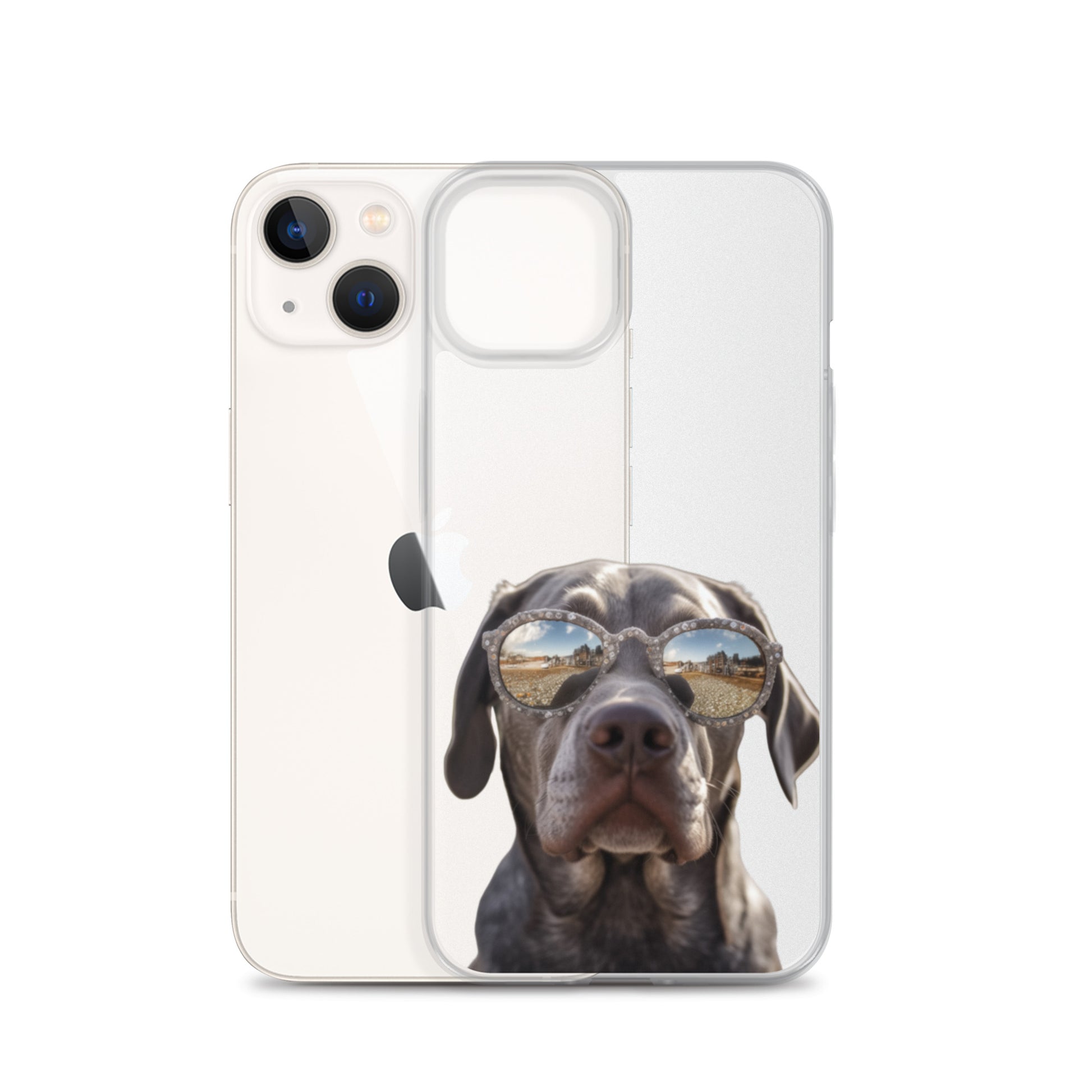 Glasses Dog E Clear Case for iPhone