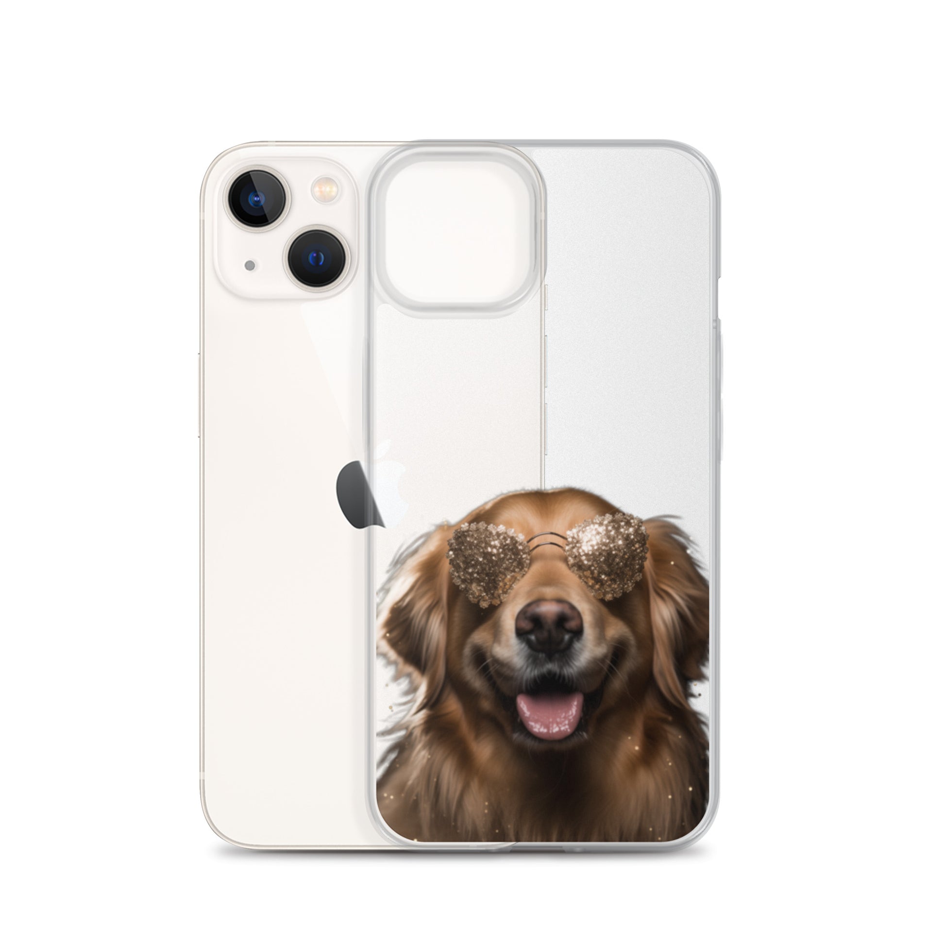 Glasses Dog G Clear Case for iPhone