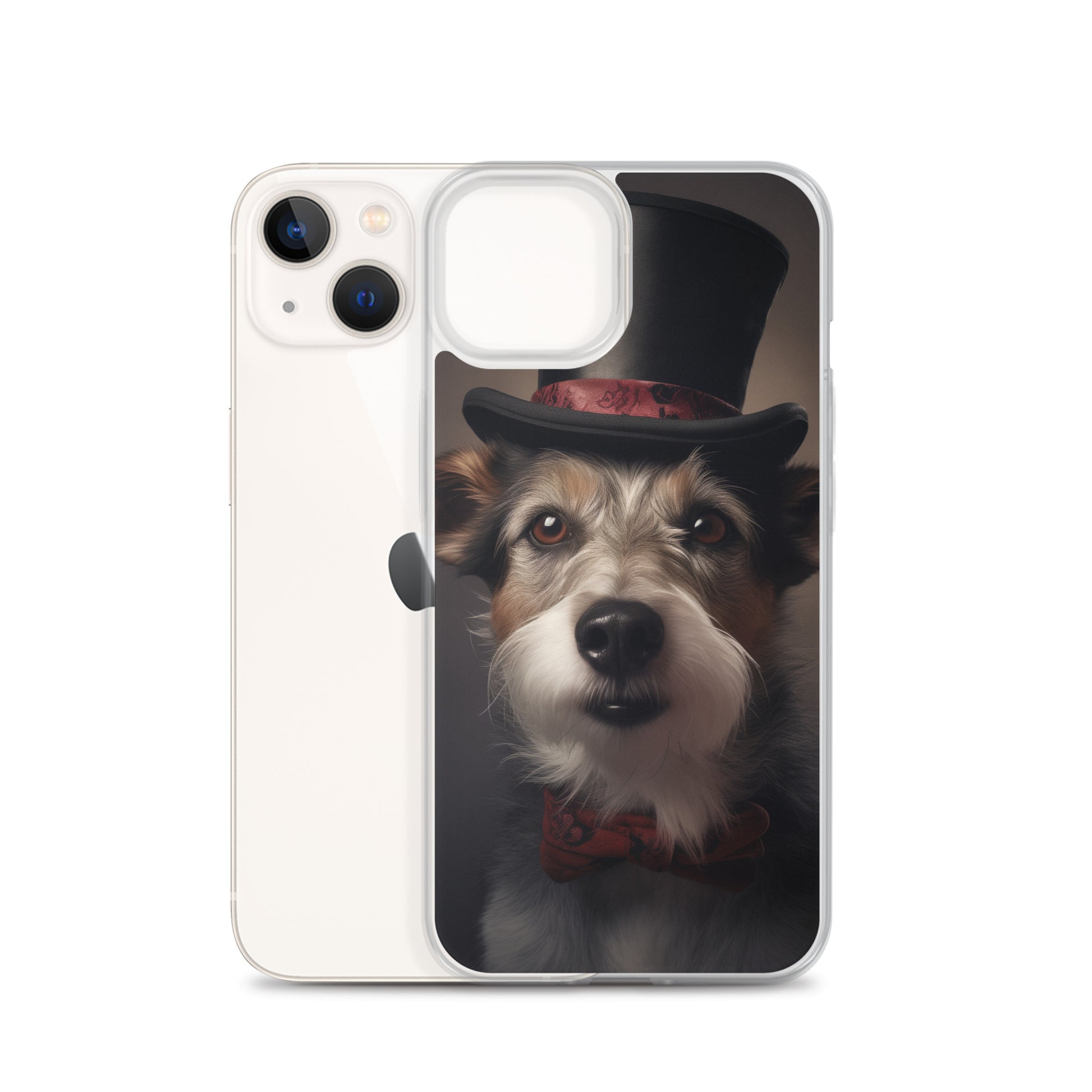 Top Hat Dog E Clear Case for iPhone