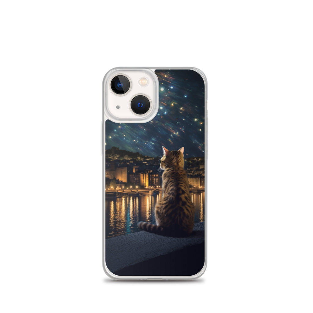 Starry Cat B Clear Case for iPhone