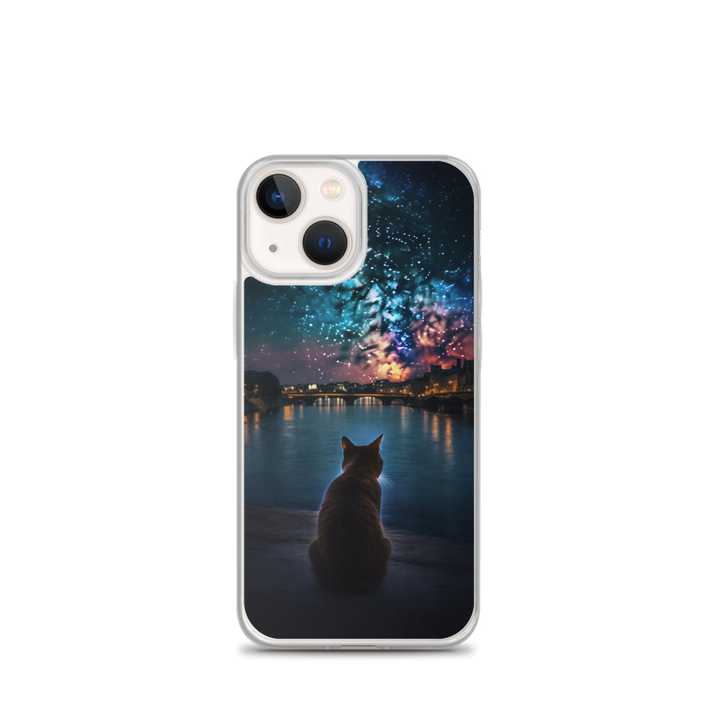 Starry Cat C Clear Case for iPhone