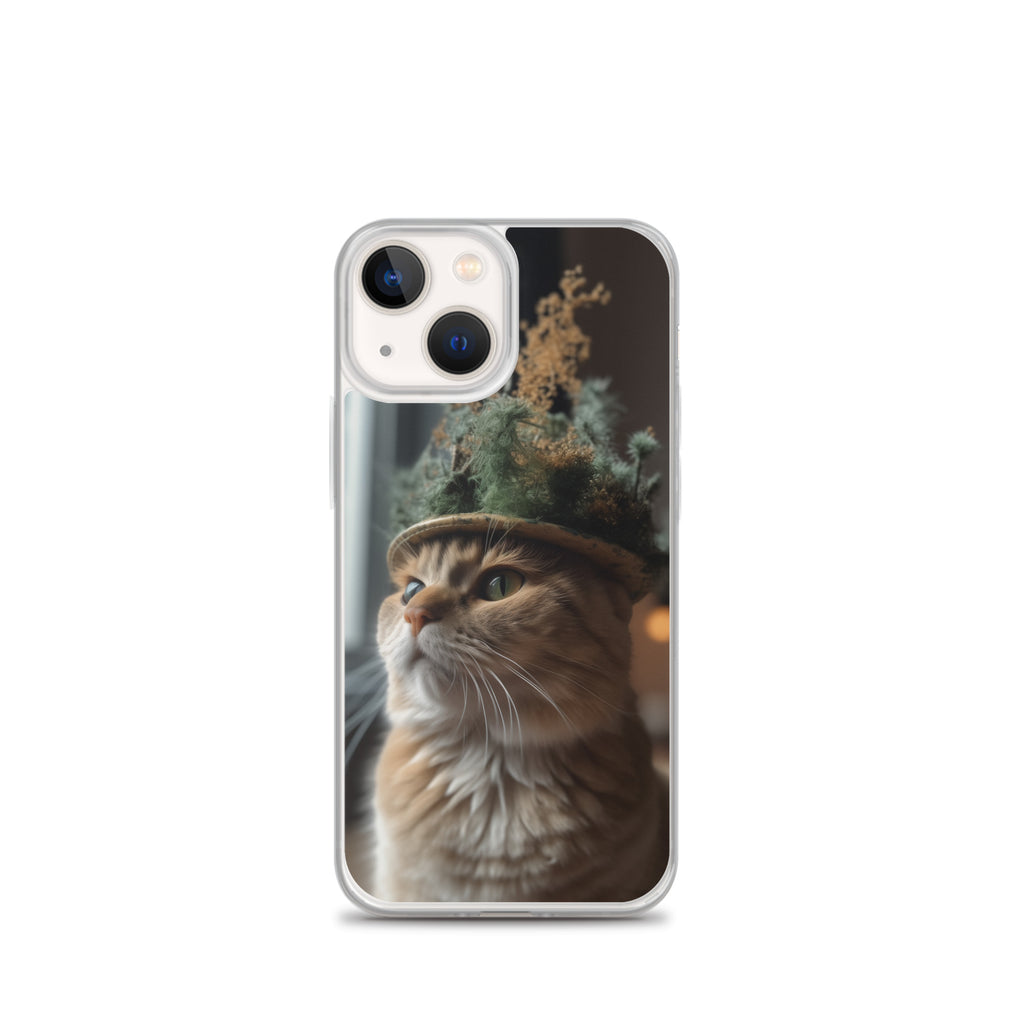 Cat Hat B Clear Case for iPhone