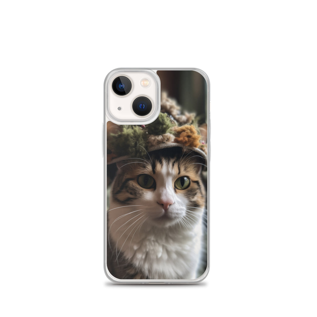 Cat Hat E Clear Case for iPhone