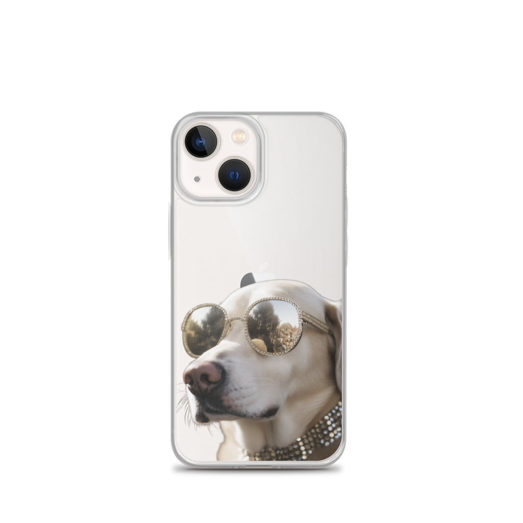 Glasses Dog B Clear Case for iPhone