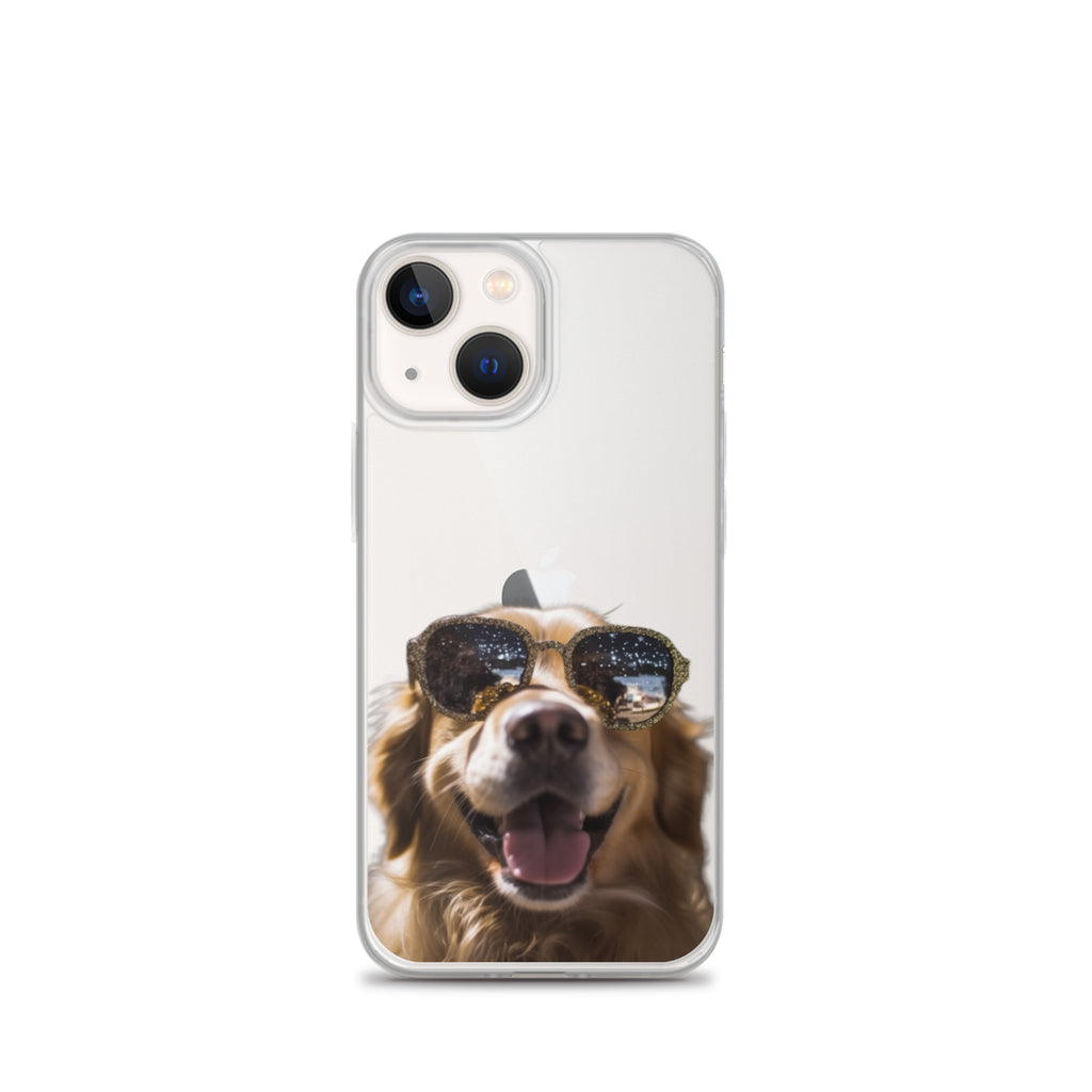 Glasses Dog C Clear Case for iPhone