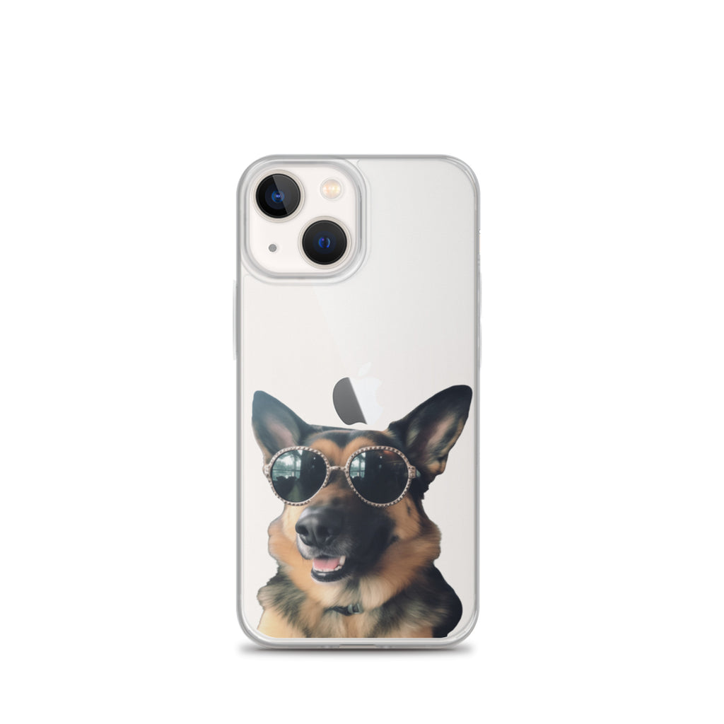 Glasses Dog D Clear Case for iPhone