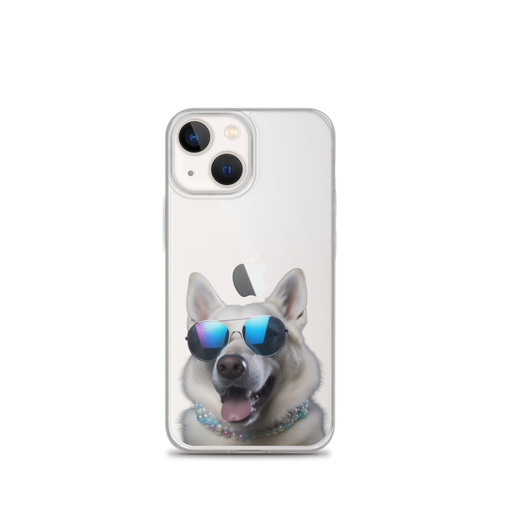 Glasses Dog I Clear Case for iPhone