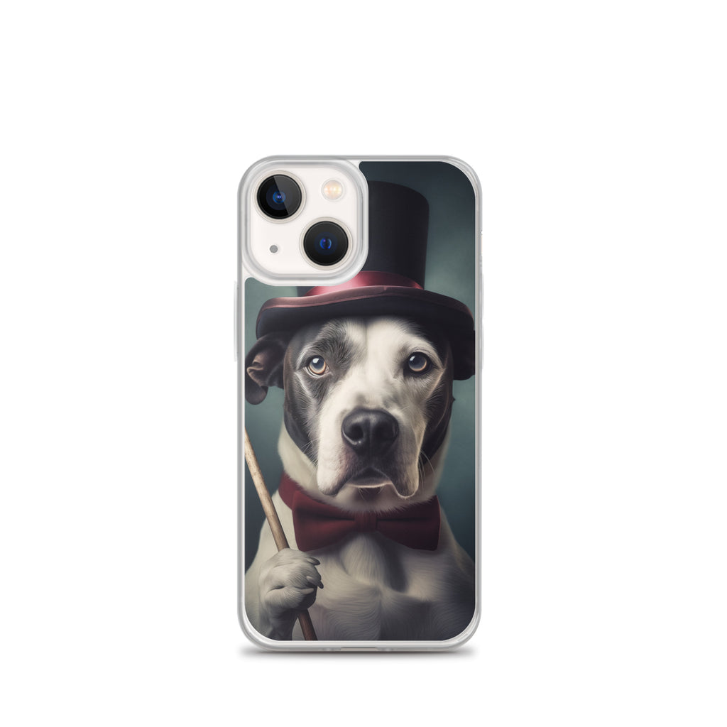 Top Hat Dog D Clear Case for iPhone