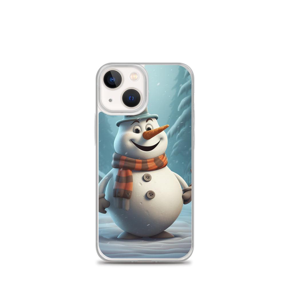 Snowman Gray Clear Case for iPhone®