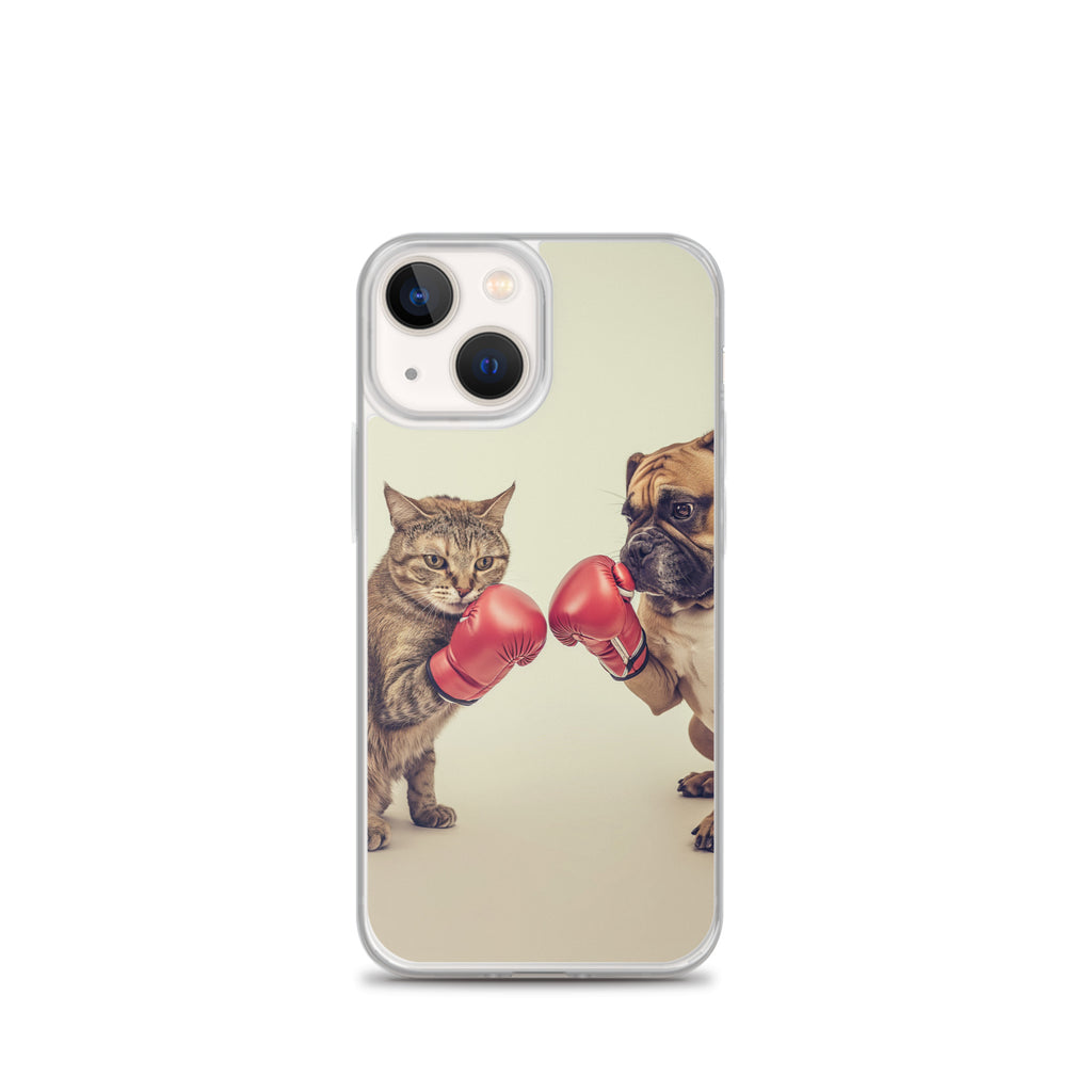 Boxing Dog n Cat A Clear Case for iPhone®