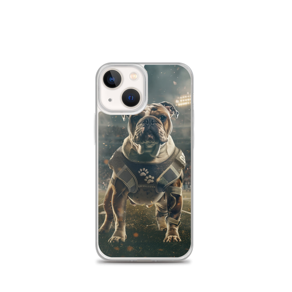 Bulldog Football-Themed Clear Case for iPhone®