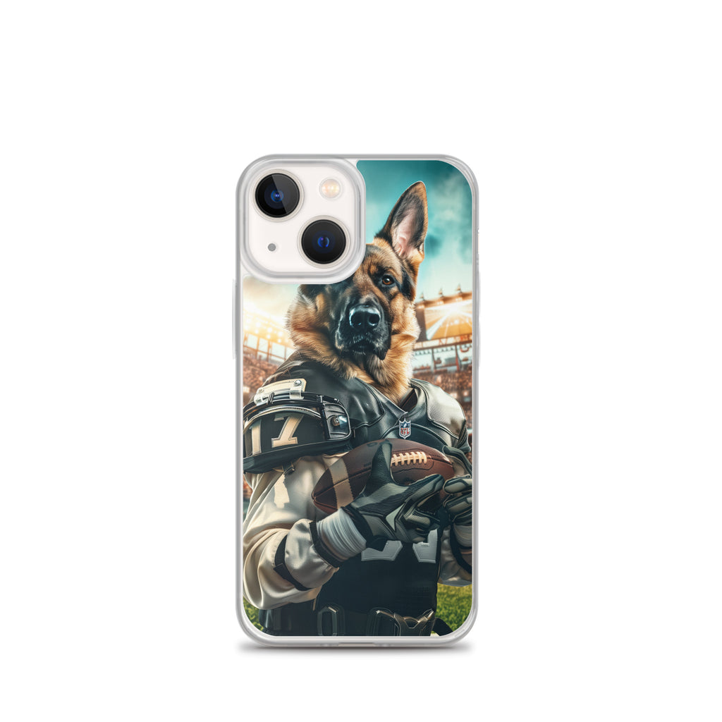 German Shepherd Football-Themed Clear Case for iPhone®