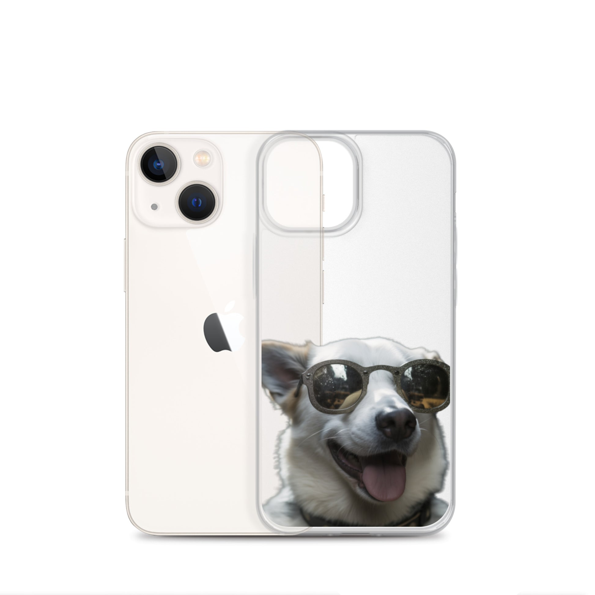 Glasses dog A clear case for iphone