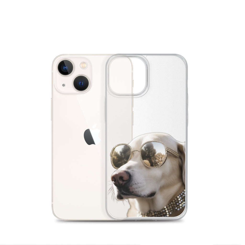 Glasses Dog B Clear Case for iPhone