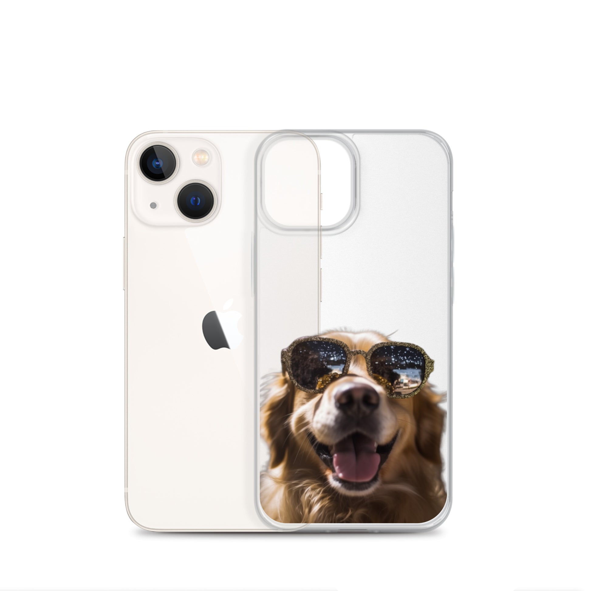 Glasses Dog C Clear Case for iPhone