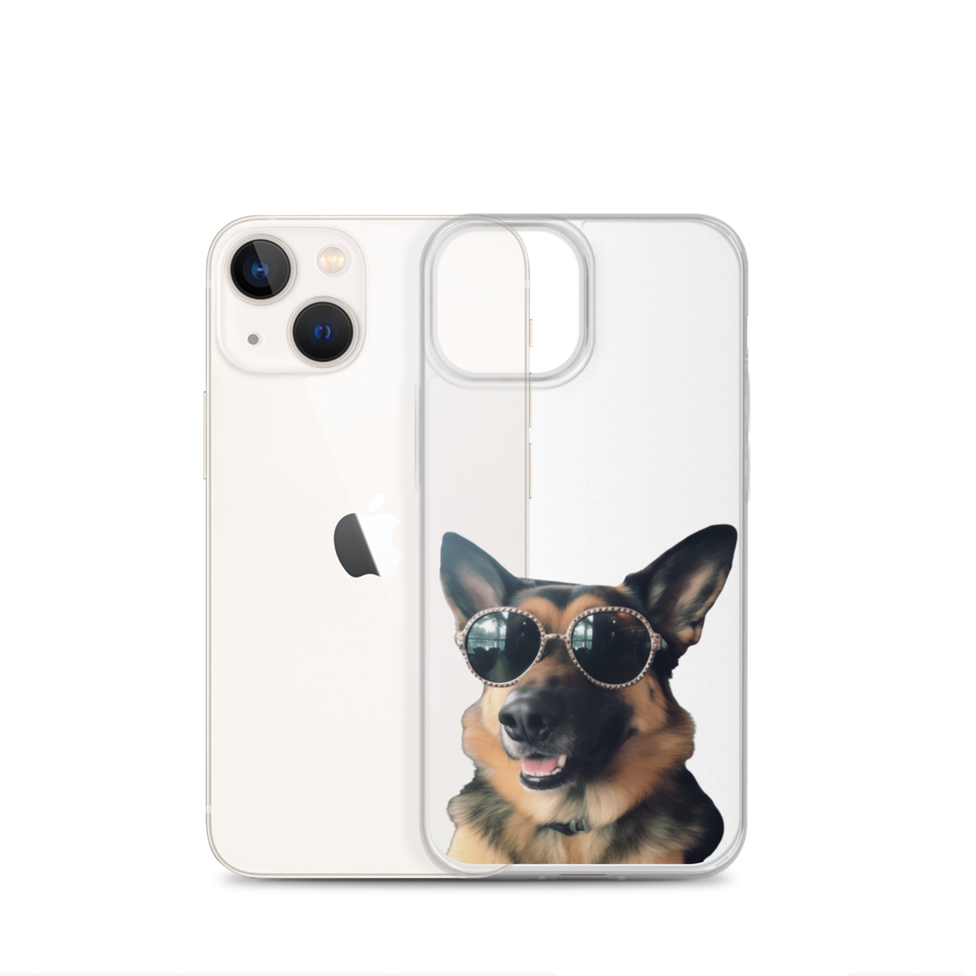 Glasses Dog D Clear Case for iPhone