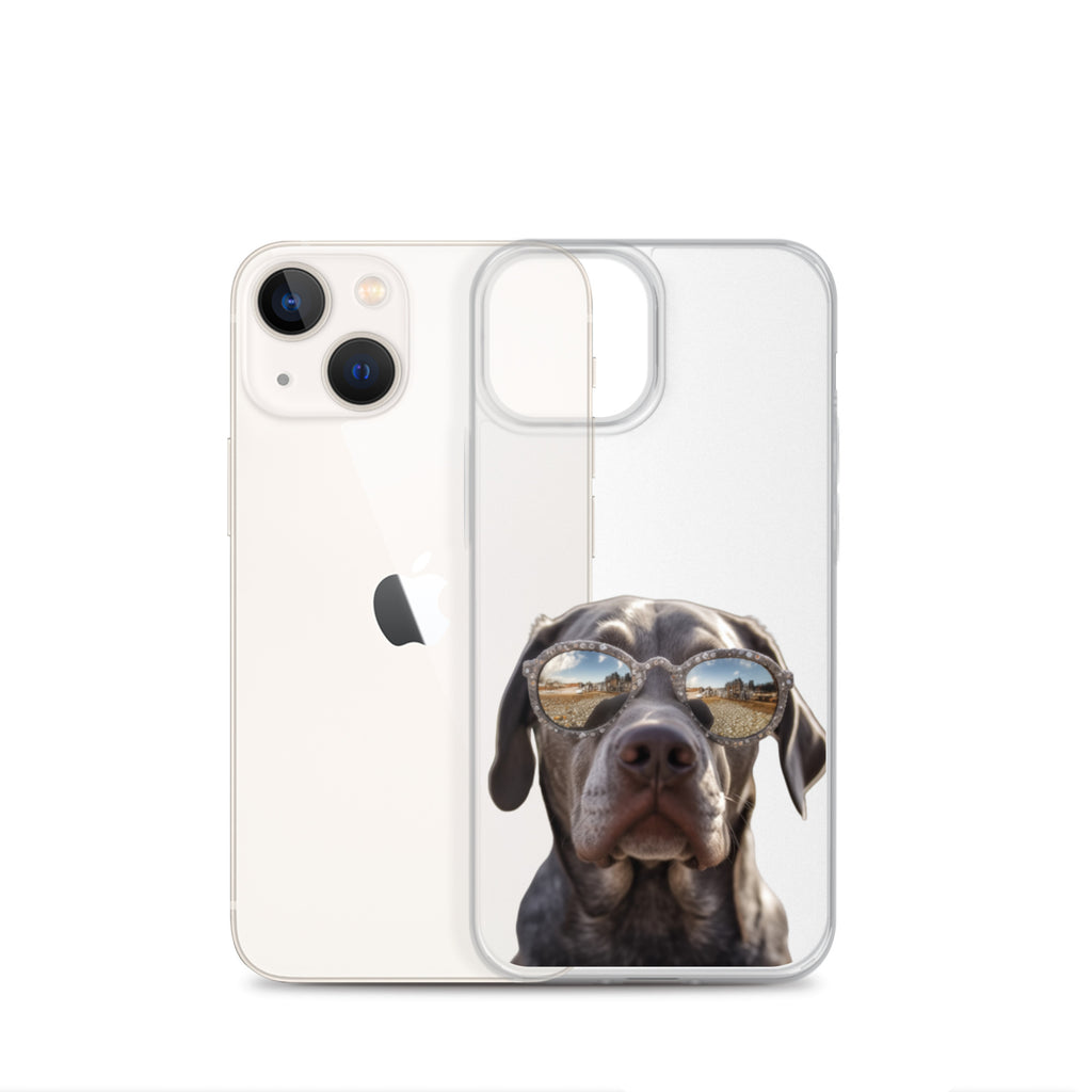 Glasses Dog E Clear Case for iPhone