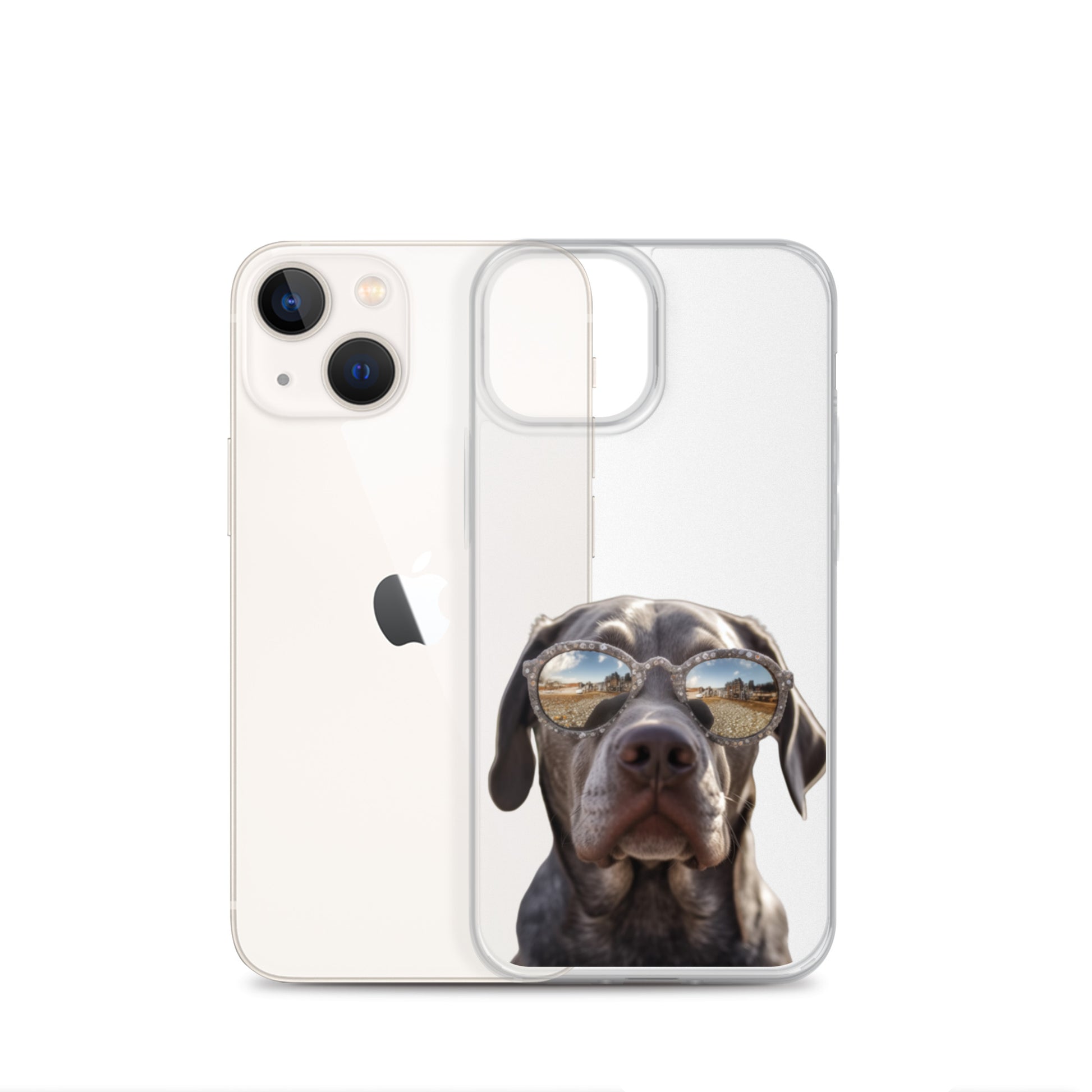 Glasses Dog E Clear Case for iPhone