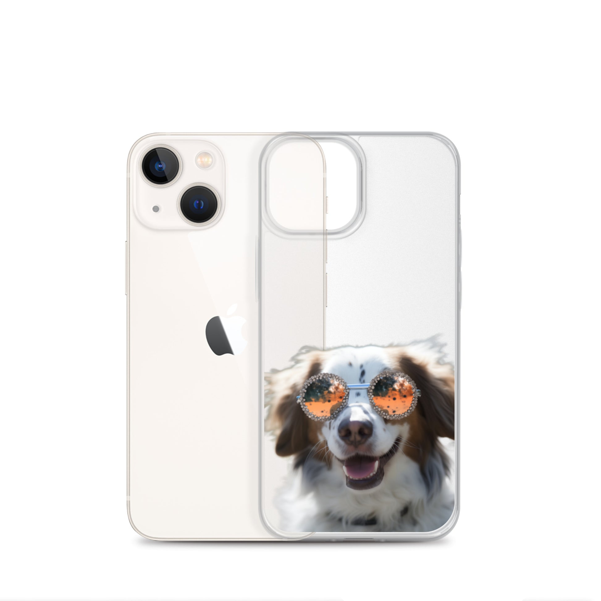 Glasses Dog F Clear Case for iPhone