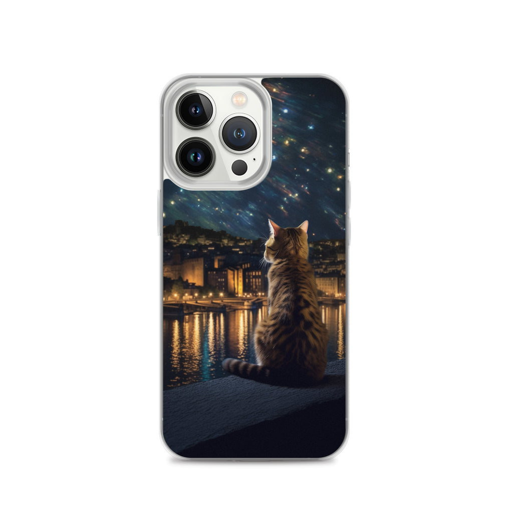 Starry Cat B Clear Case for iPhone