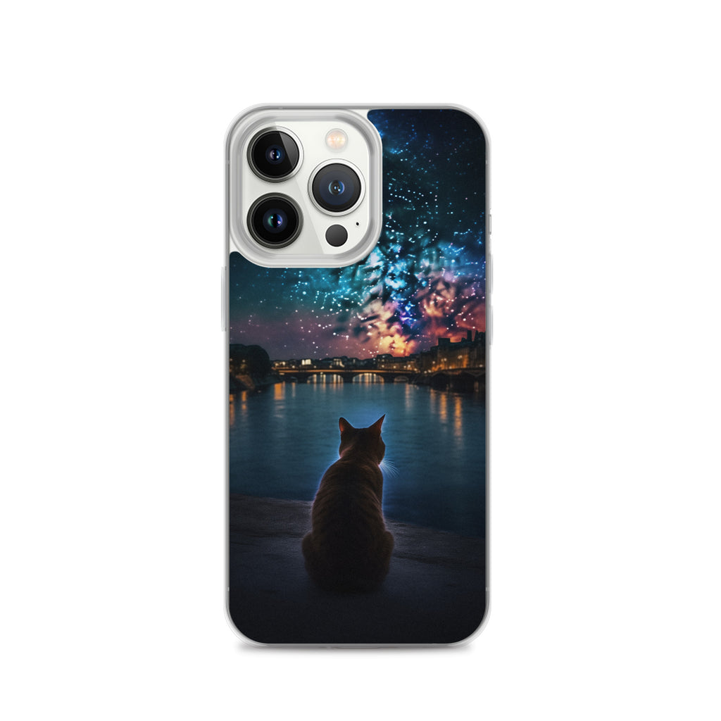 Starry Cat C Clear Case for iPhone