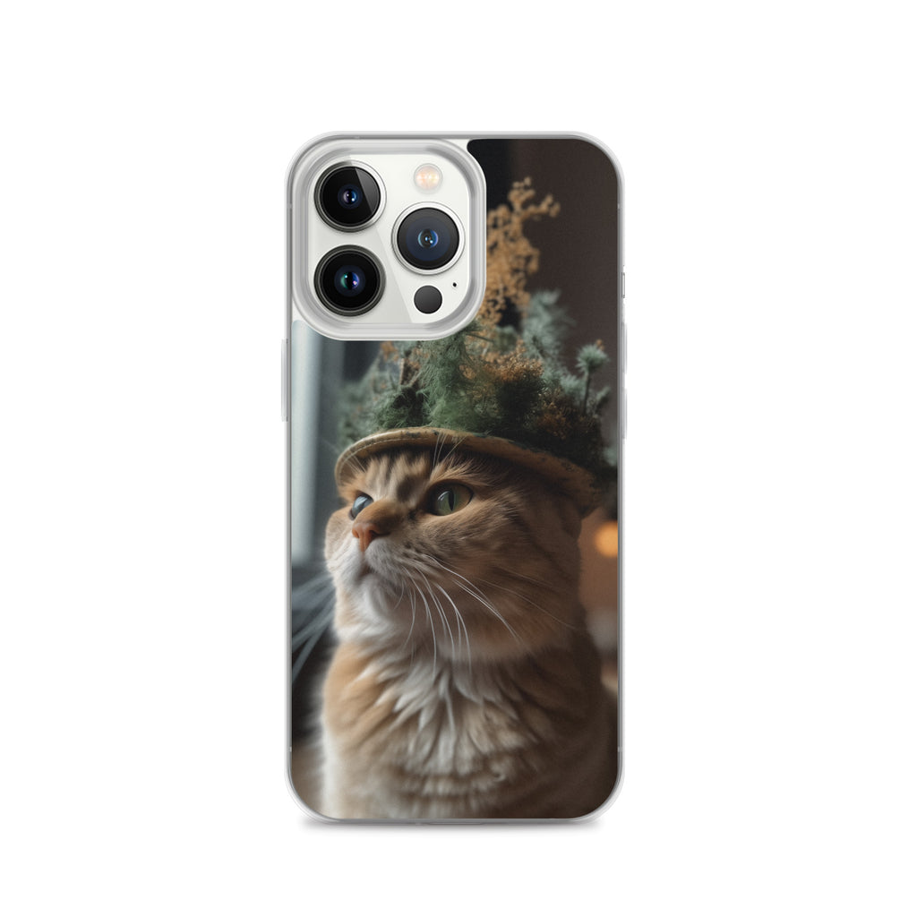 Cat Hat B Clear Case for iPhone