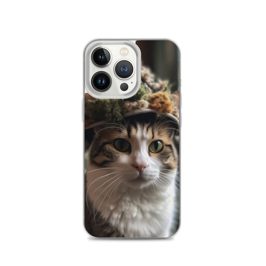 Cat Hat E Clear Case for iPhone