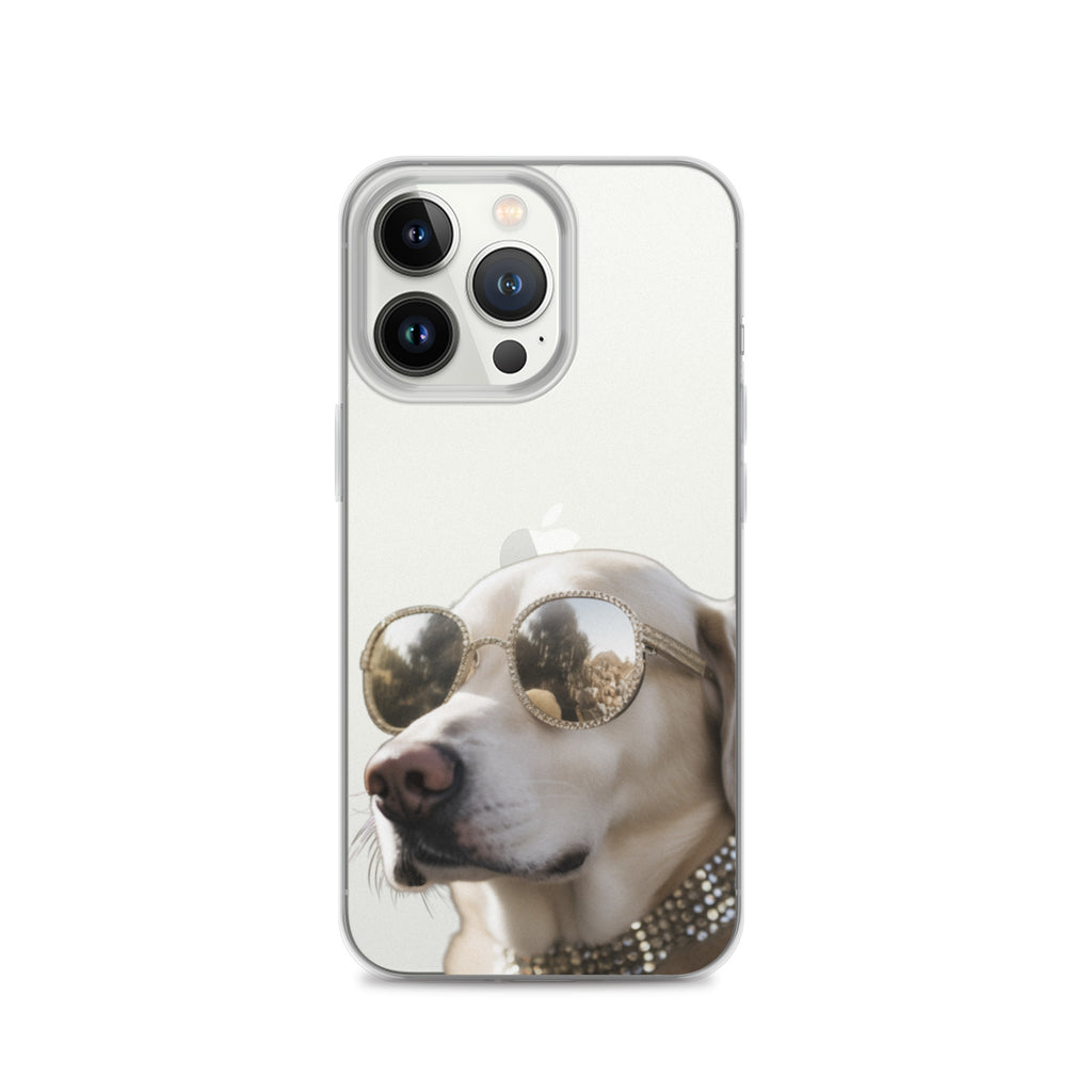 Glasses Dog B Clear Case for iPhone