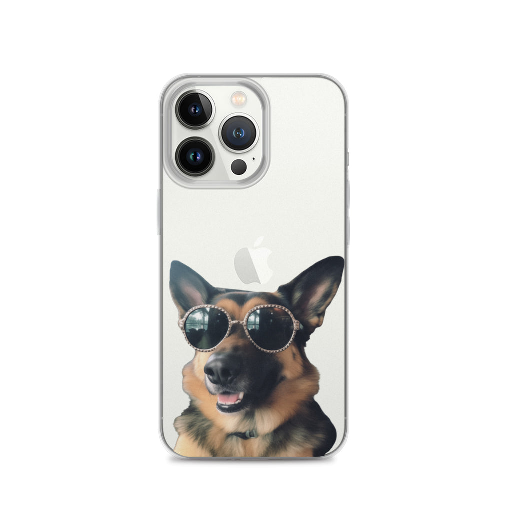 Glasses Dog D Clear Case for iPhone