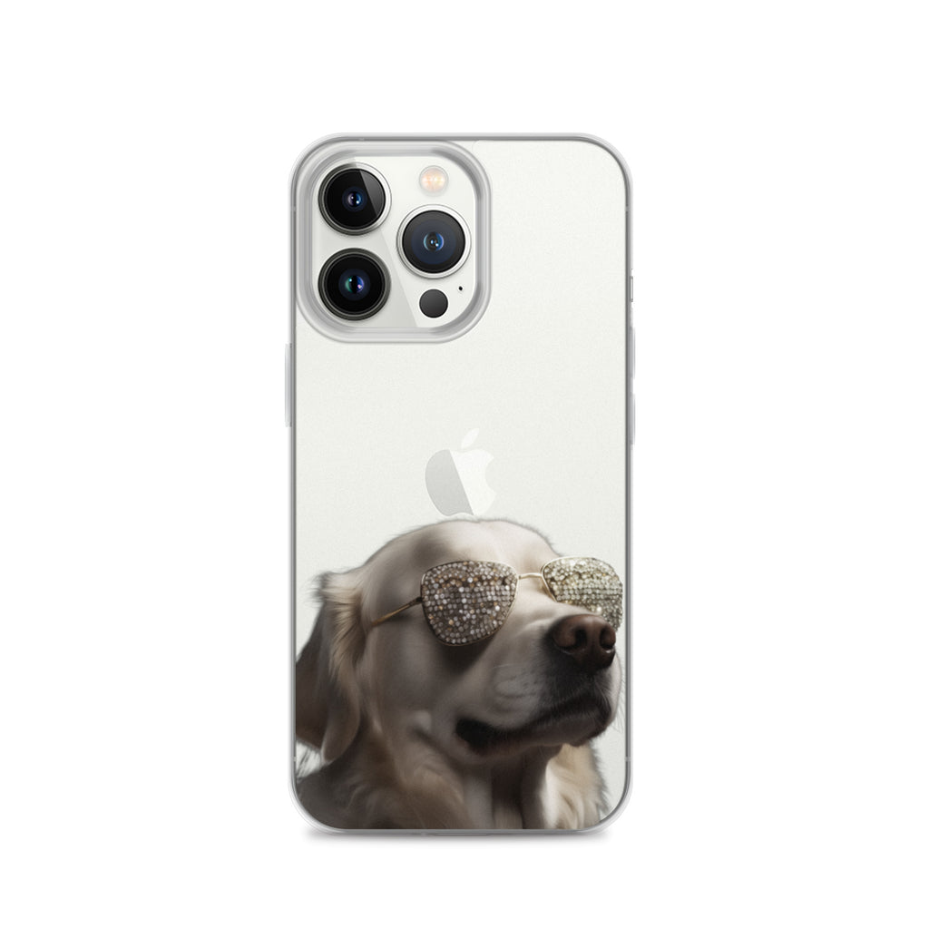 Glasses Dog M Clear Case for iPhone