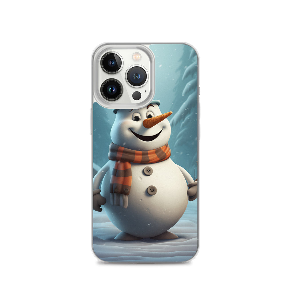 Snowman Gray Clear Case for iPhone®