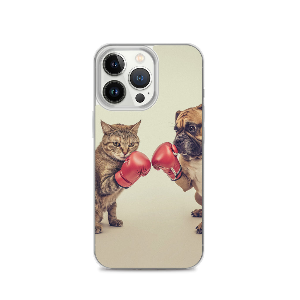 Boxing Dog n Cat A Clear Case for iPhone®