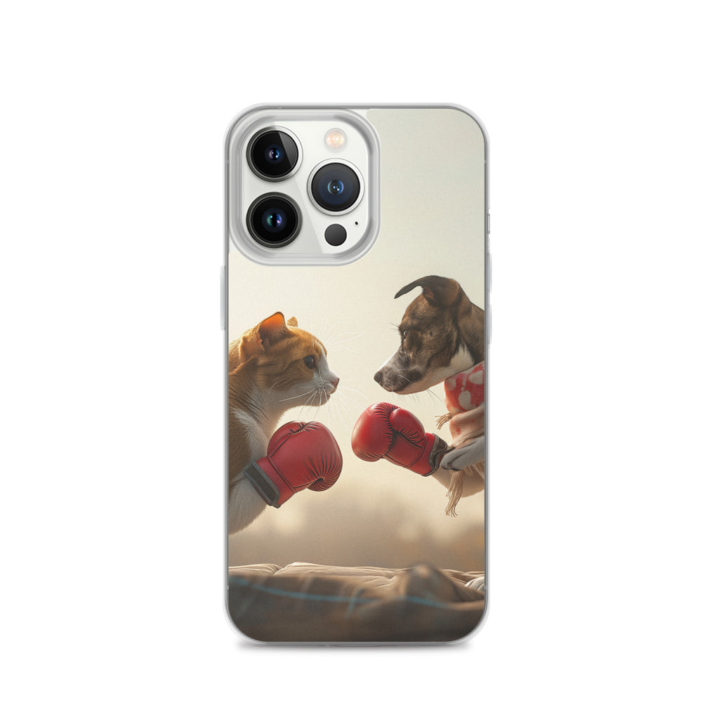 Boxing Dog n Cat D Clear Case for iPhone®