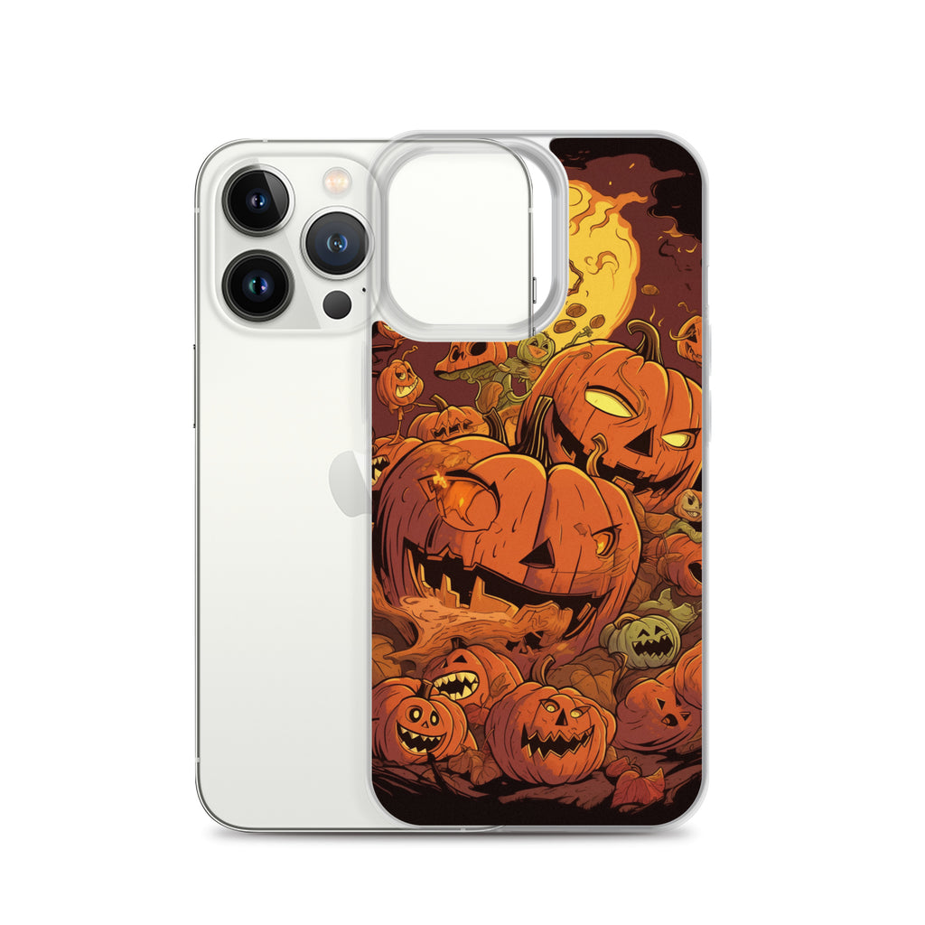 Halloween Pumpkin D Clear Case for iPhone
