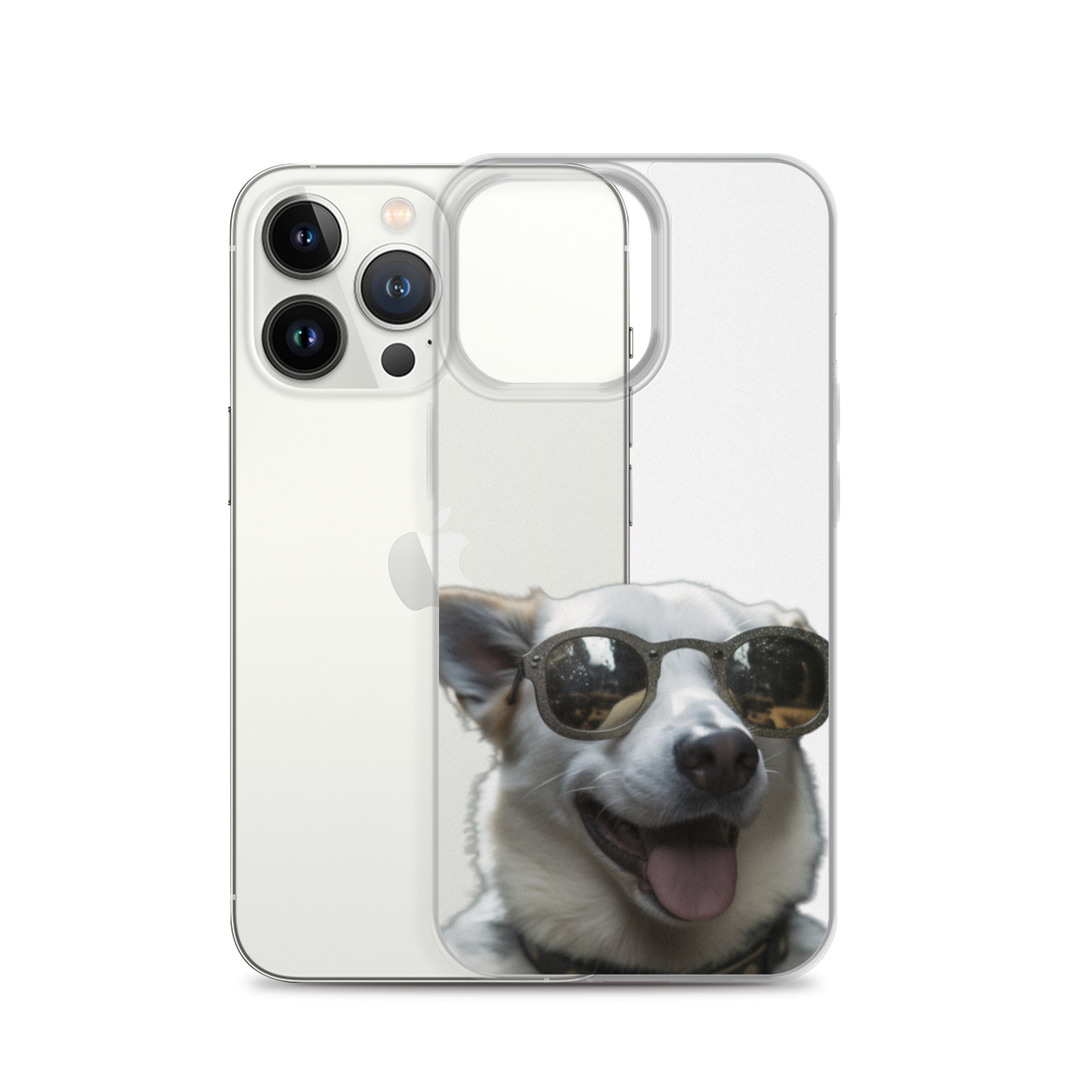Glasses dog A clear case for iphone