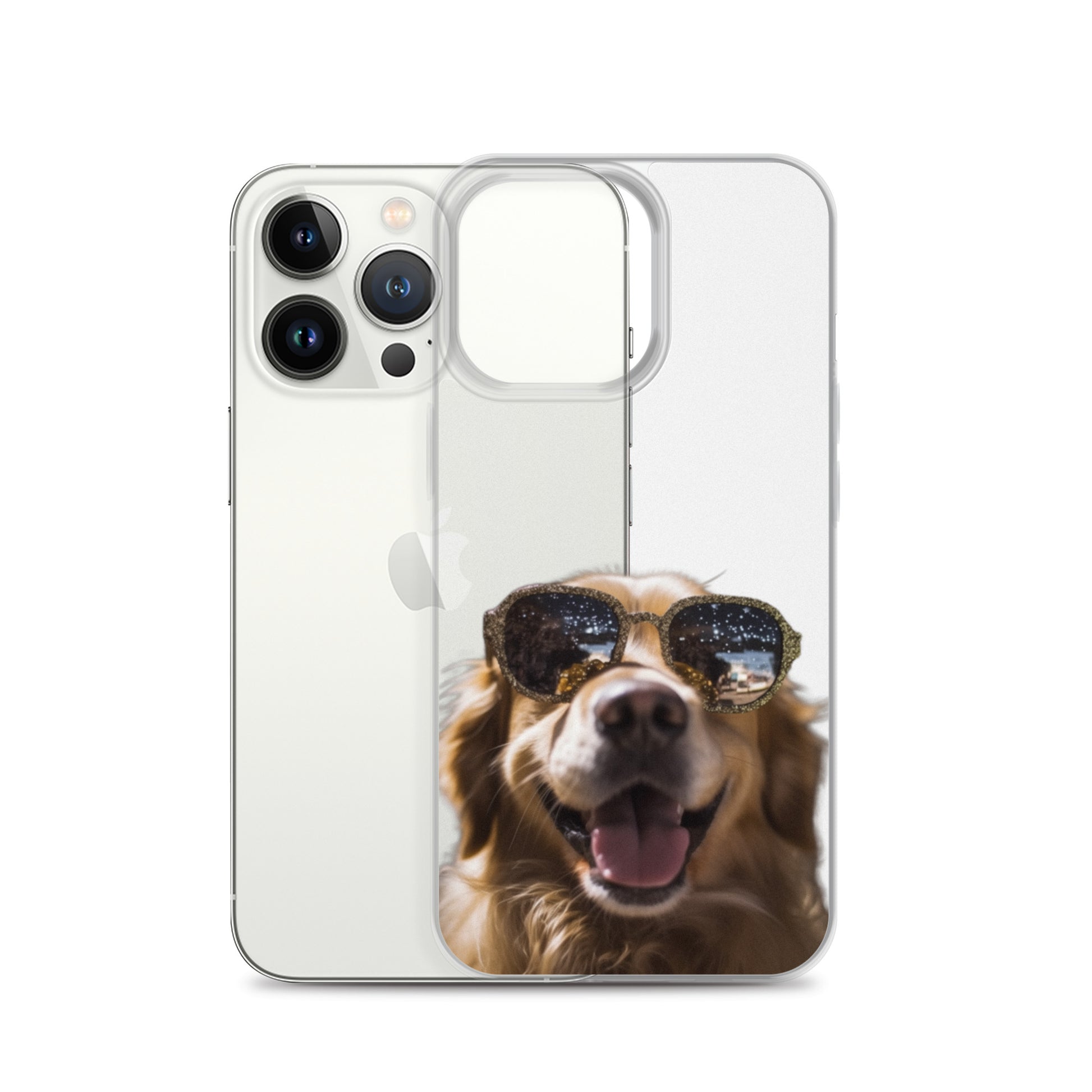 Glasses Dog C Clear Case for iPhone