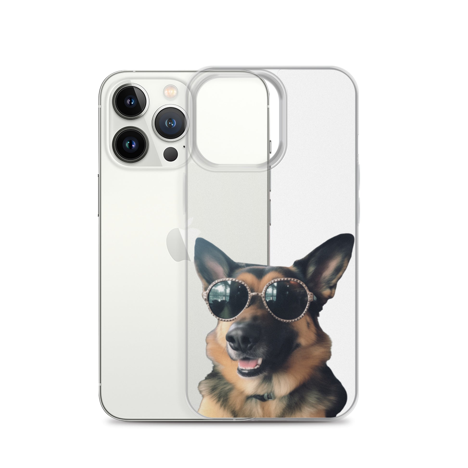 Glasses Dog D Clear Case for iPhone