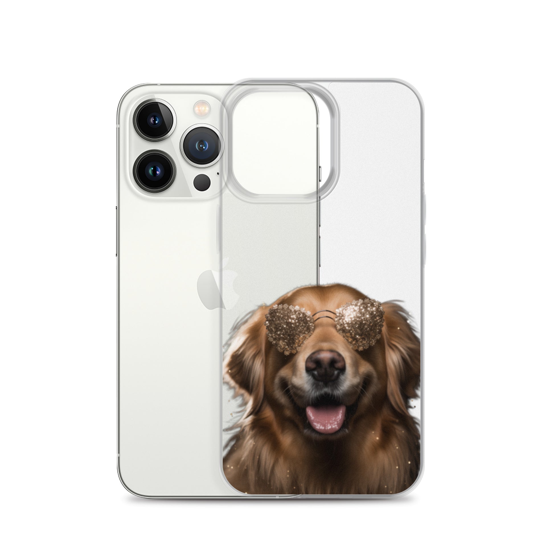 Glasses Dog G Clear Case for iPhone