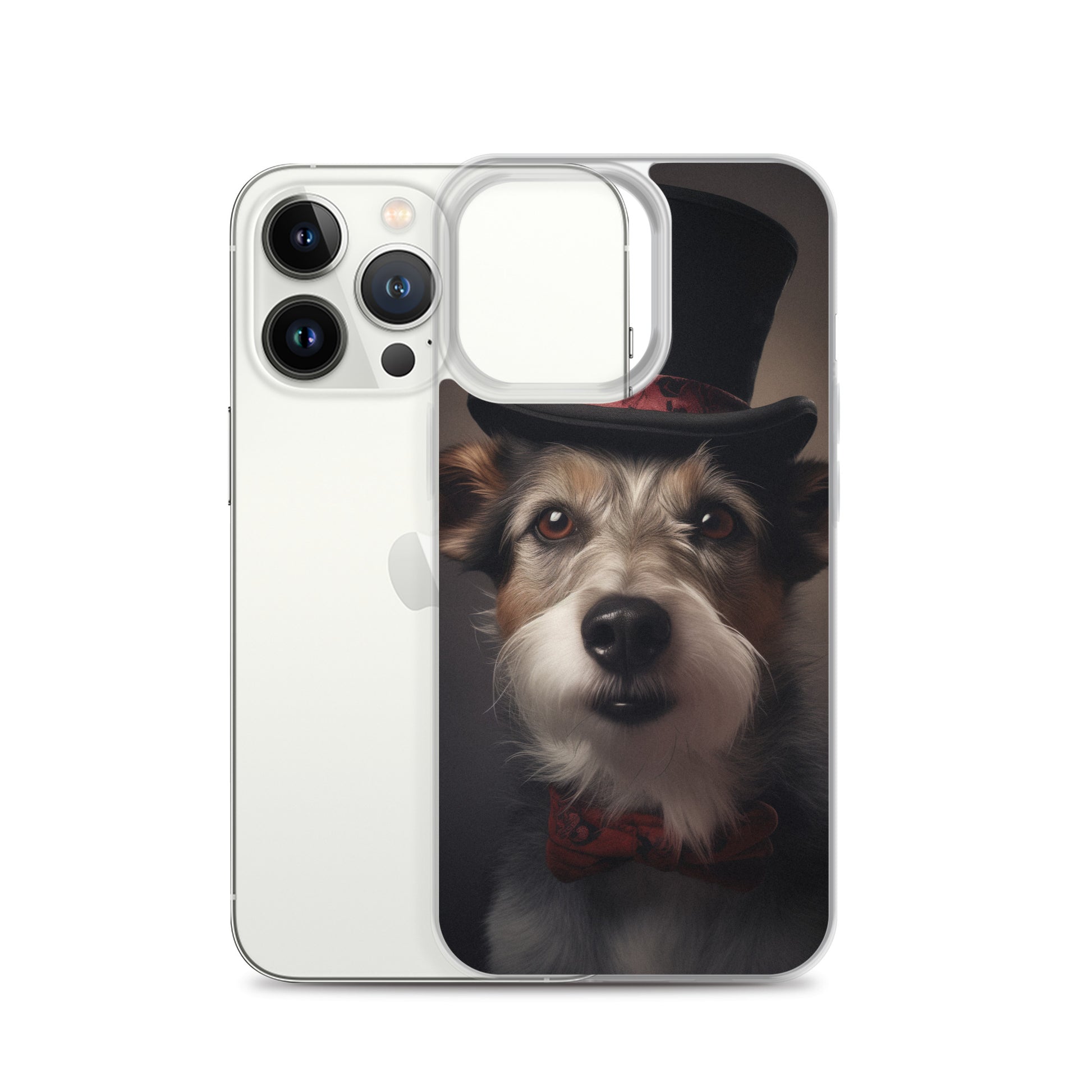 Top Hat Dog E Clear Case for iPhone