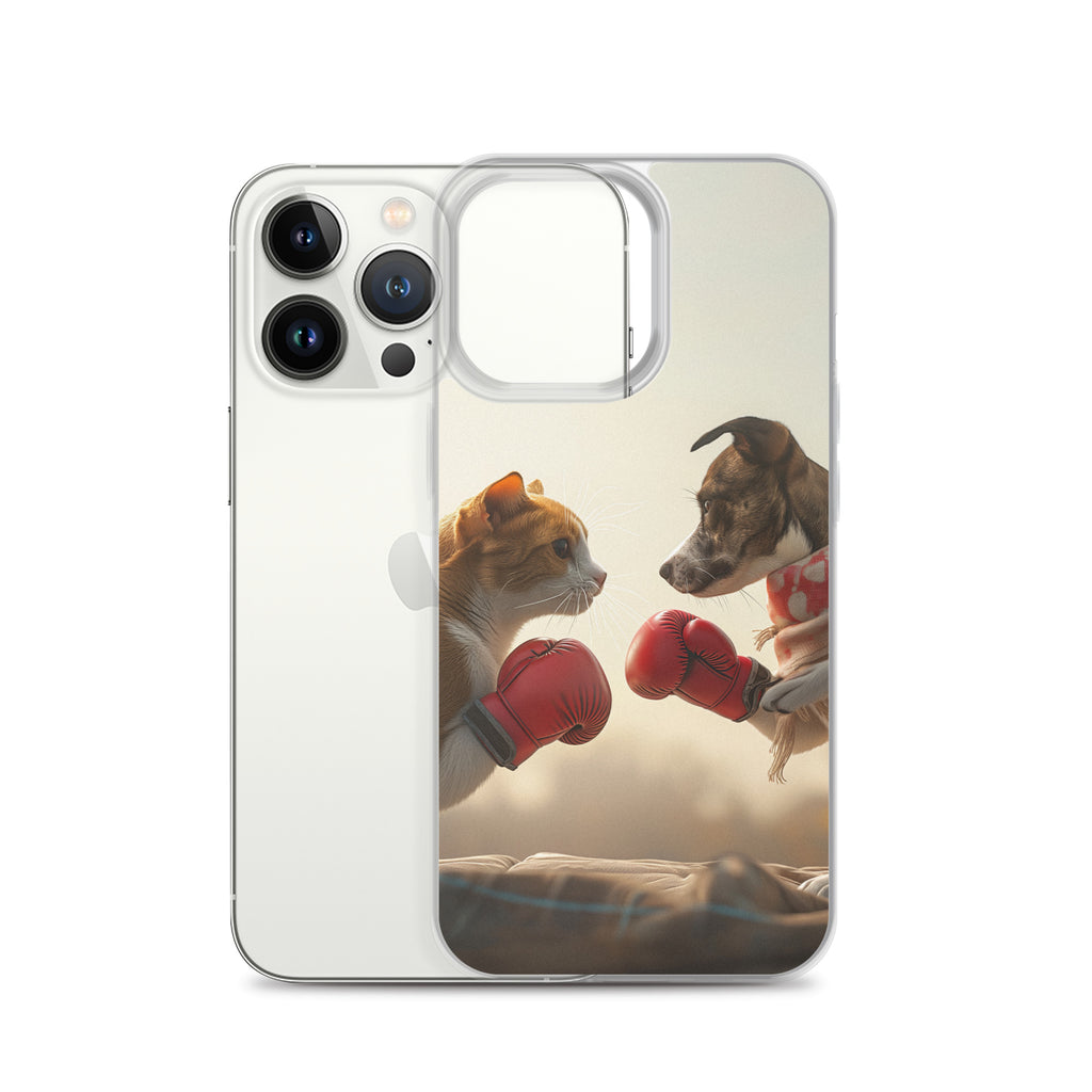 Boxing Dog n Cat D Clear Case for iPhone®