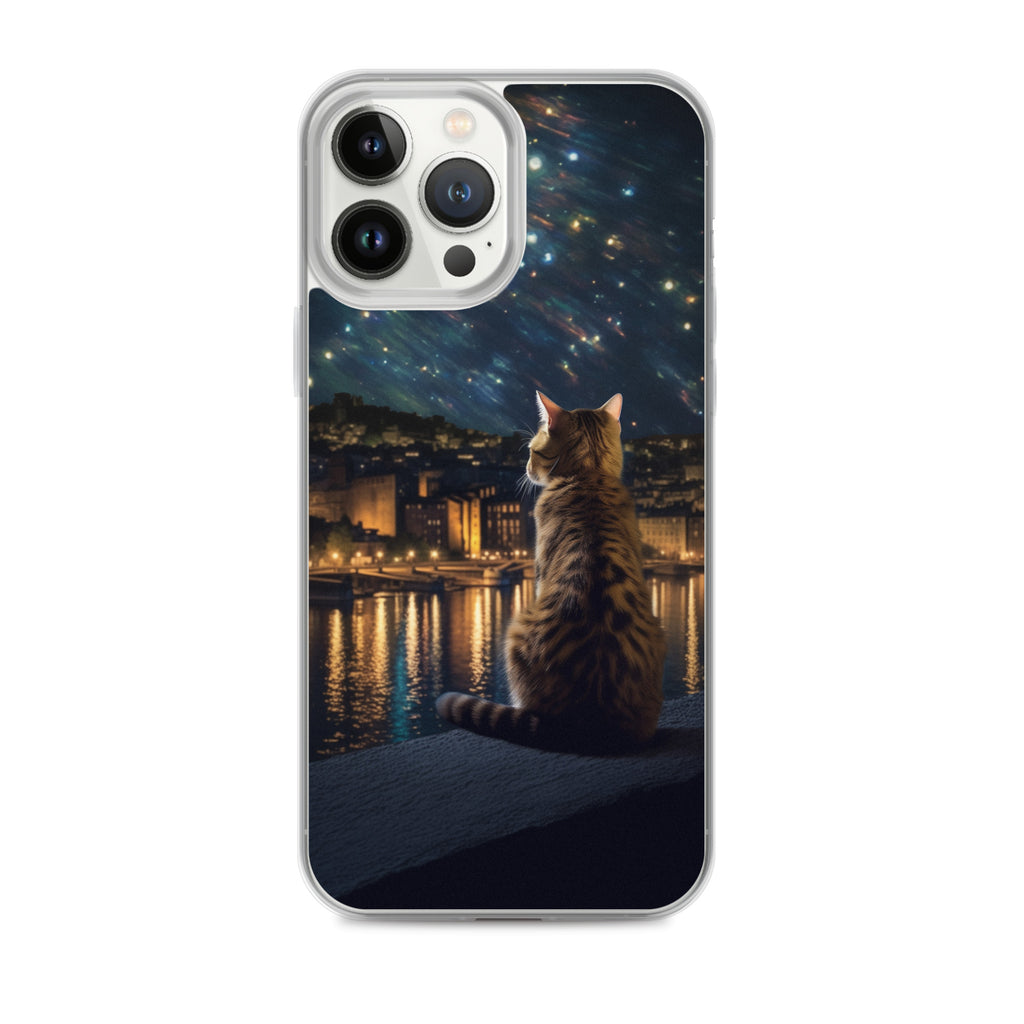 Starry Cat B Clear Case for iPhone