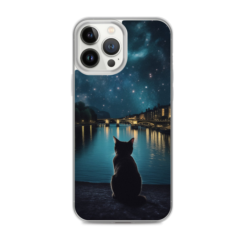 Starry Cat D Clear Case for iPhone