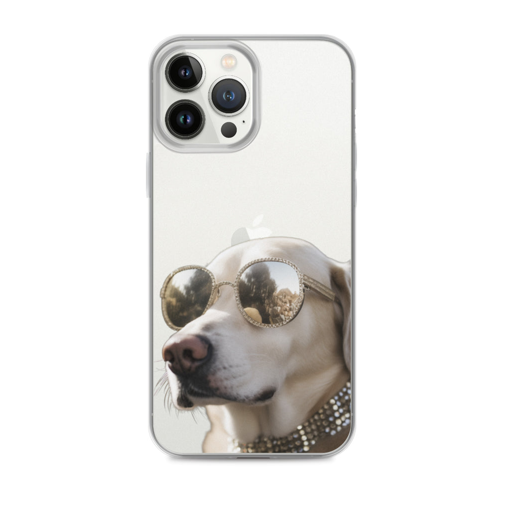 Glasses Dog B Clear Case for iPhone