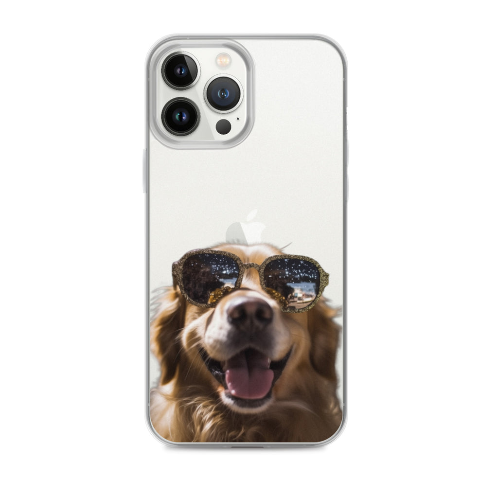 Glasses Dog C Clear Case for iPhone