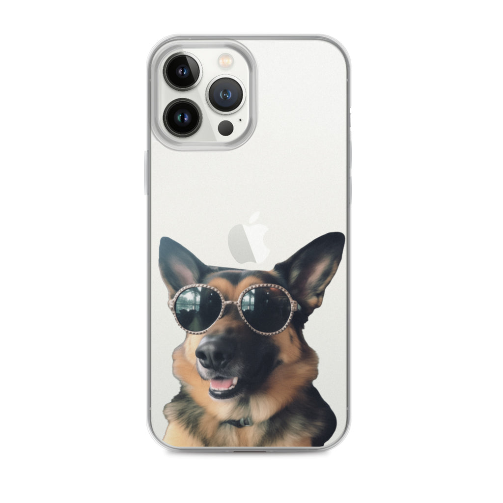 Glasses Dog D Clear Case for iPhone