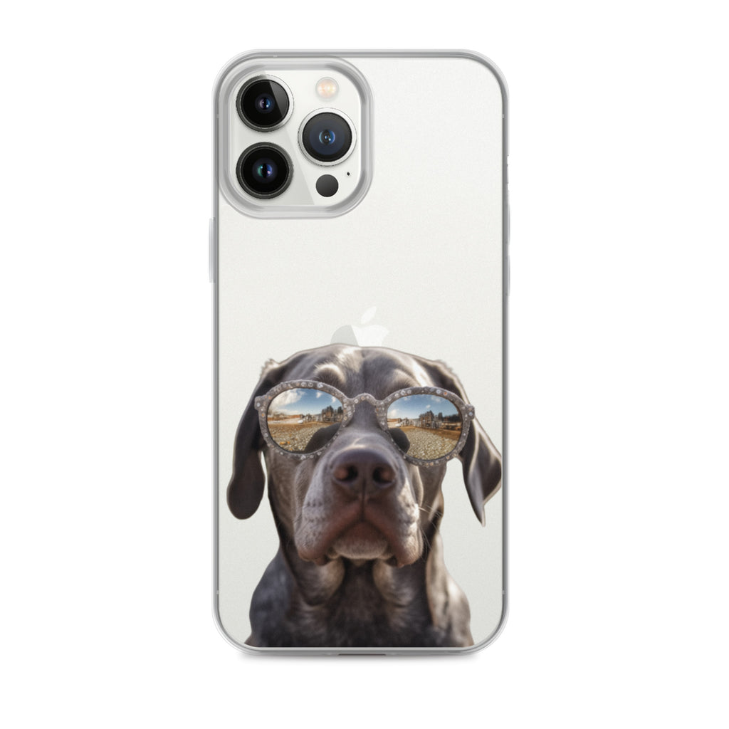 Glasses Dog E Clear Case for iPhone