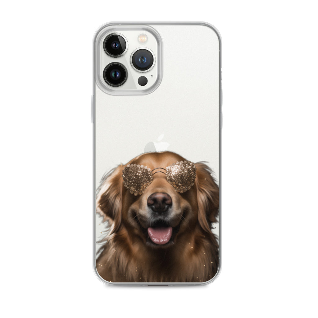 Glasses Dog G Clear Case for iPhone