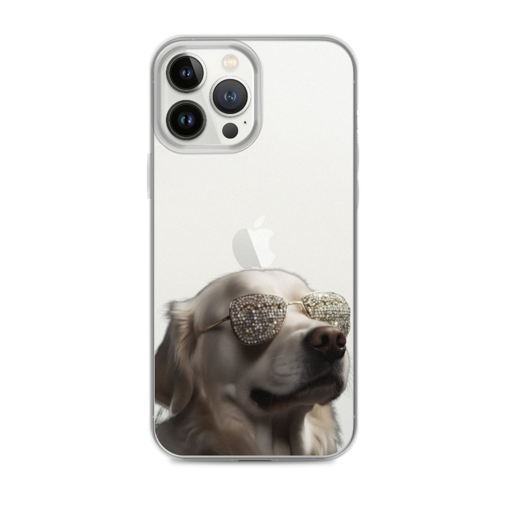 Glasses Dog M Clear Case for iPhone